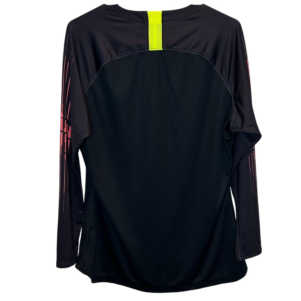 Nike Dri-FIT Long Sleeve Soccer Jersey Black Neon Yellow Accents Women's XL - Picture 3 of 5